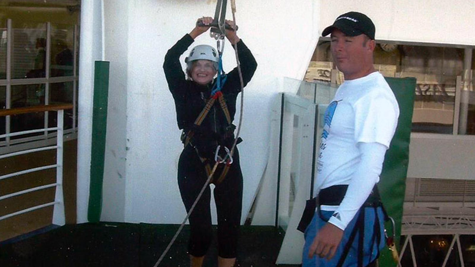 Christine Ciletti ziplining on vacation